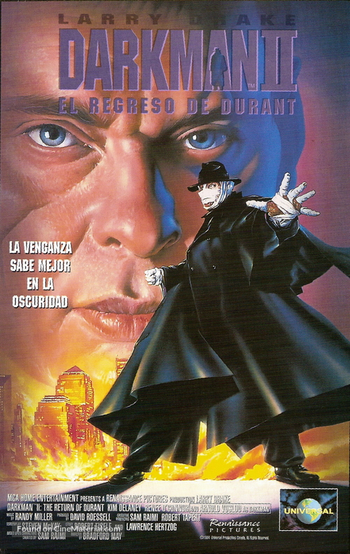 Darkman II: The Return of Durant - Spanish VHS movie cover