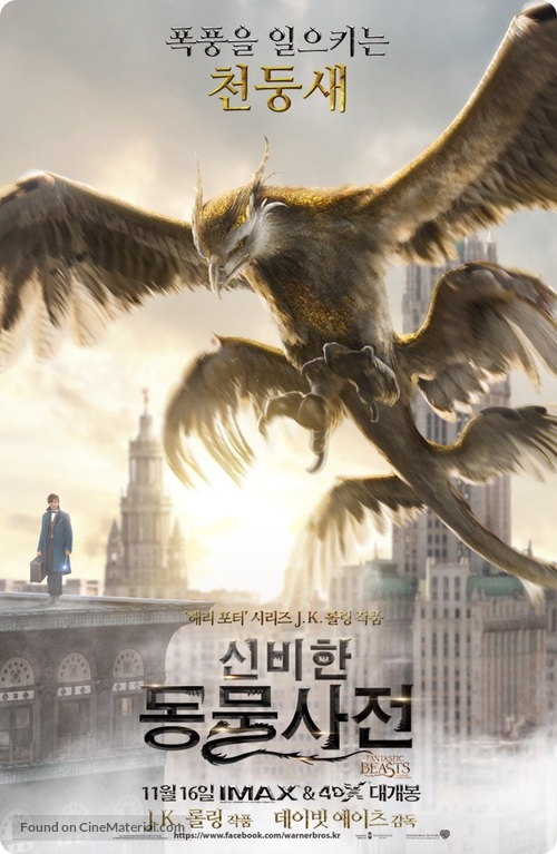 Fantastic Beasts and Where to Find Them - South Korean Movie Poster