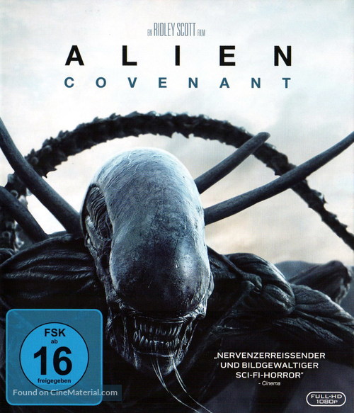 Alien: Covenant - German Blu-Ray movie cover