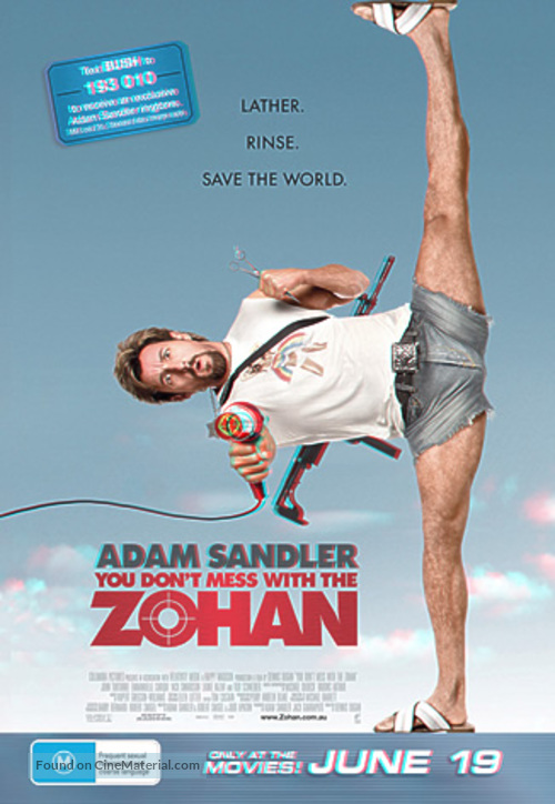 You Don&#039;t Mess with the Zohan - Australian Movie Poster
