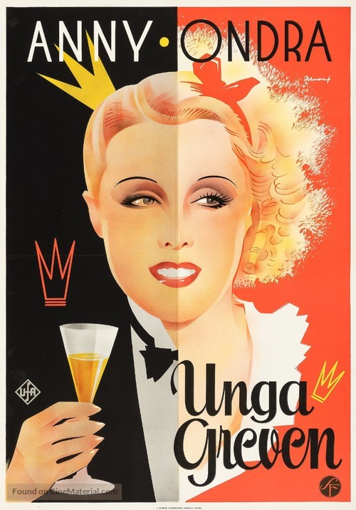 Der junge Graf - Swedish Movie Poster