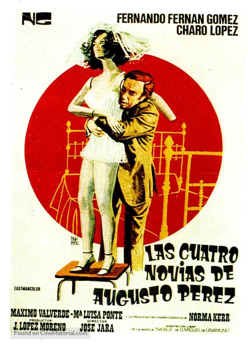 Las cuatro novias de Augusto P&eacute;rez - Spanish Movie Poster