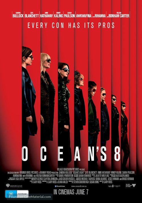 Ocean&#039;s 8 - Australian Movie Poster