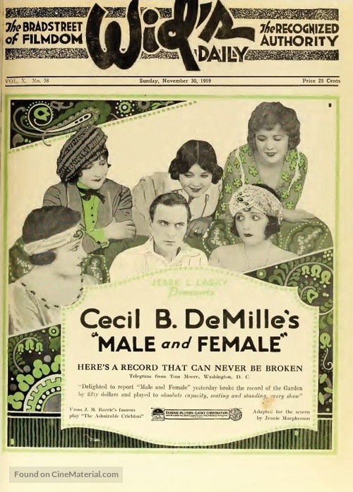 Male and Female - poster
