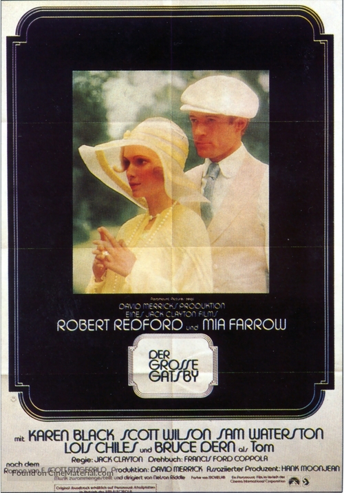 The Great Gatsby - German Movie Poster