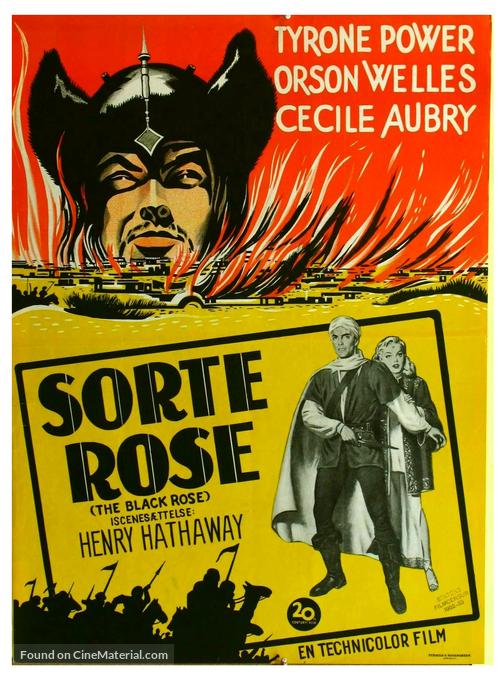 The Black Rose - Danish Movie Poster