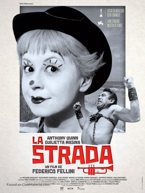 La strada - French Re-release movie poster