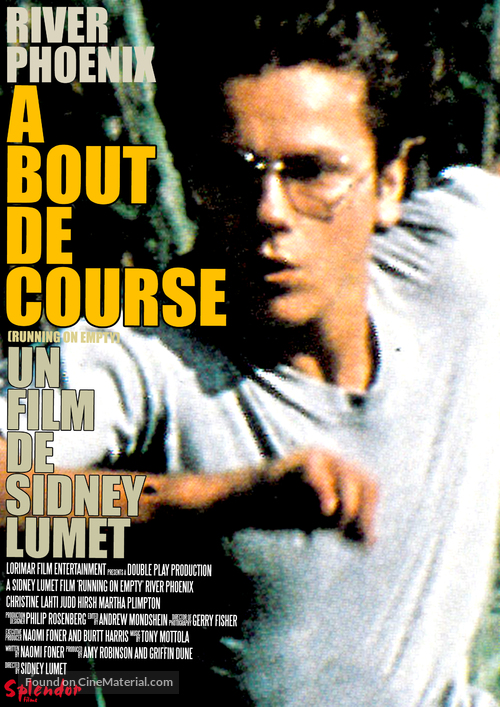 Running on Empty - French Re-release movie poster