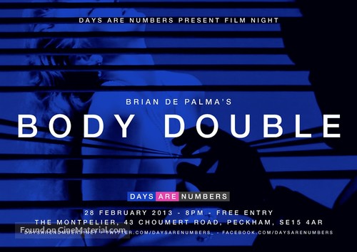 Body Double - British Movie Poster
