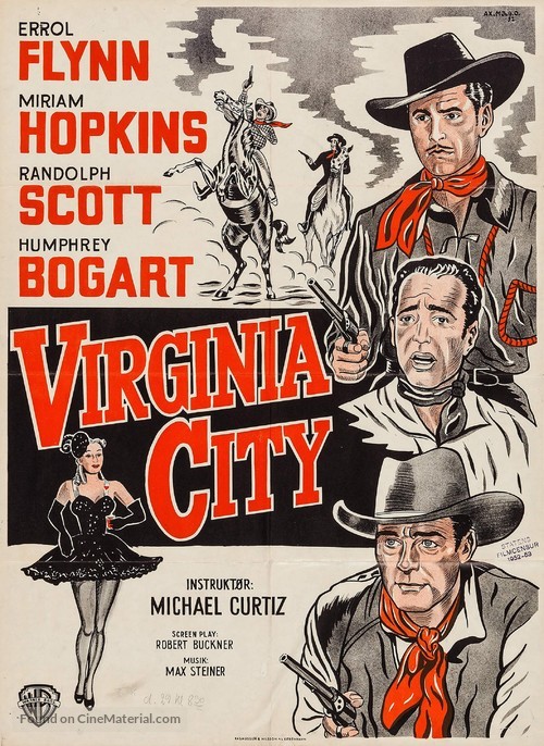 Virginia City - Danish Movie Poster