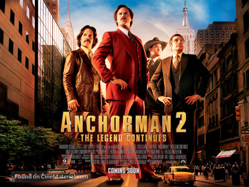 Anchorman 2: The Legend Continues - British Movie Poster