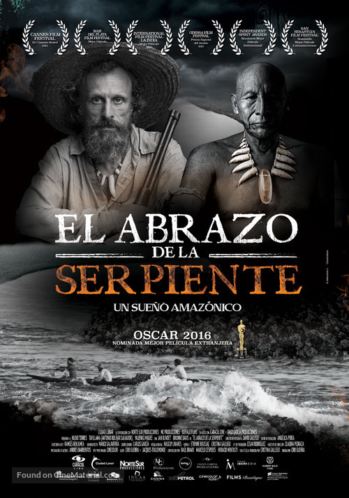 El abrazo de la serpiente - Venezuelan Movie Poster