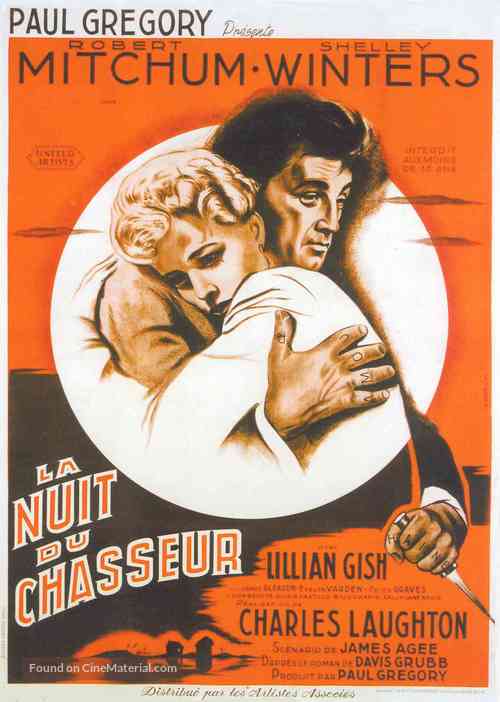 The Night of the Hunter - French Movie Poster