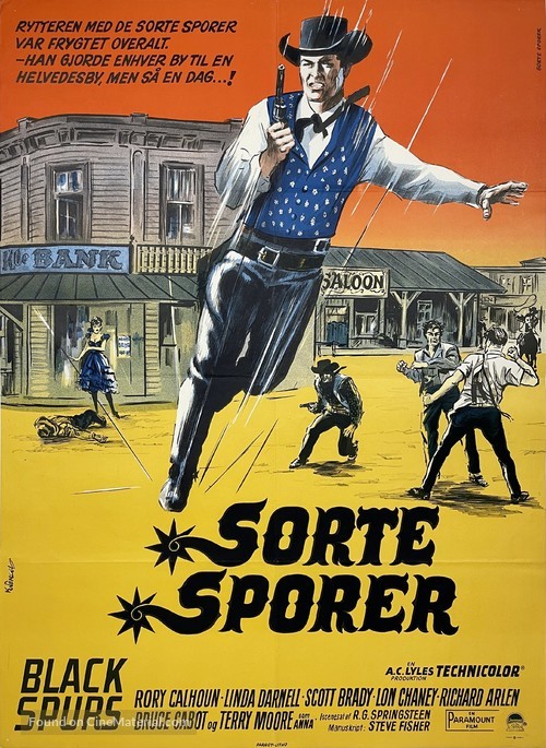 Black Spurs - Danish Movie Poster
