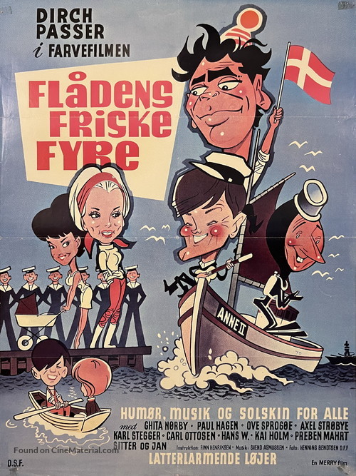 Fl&aring;dens friske fyre - Danish Movie Poster