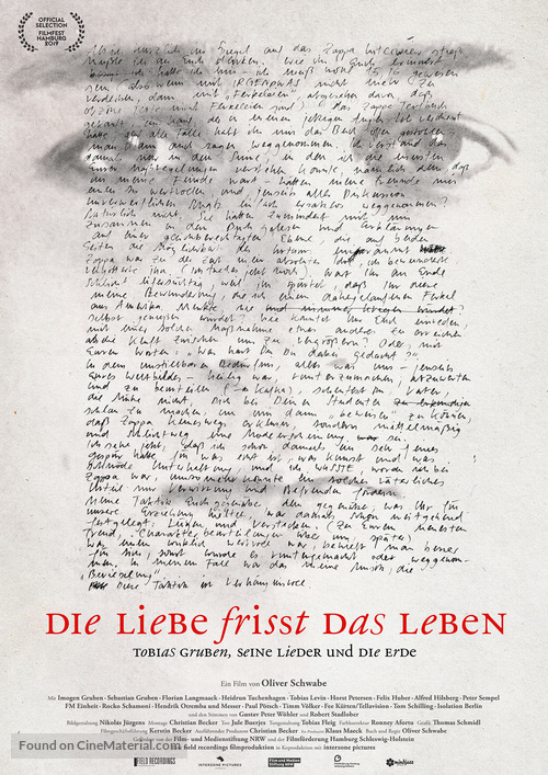 Die Liebe frisst das Leben, Tobias Gruben, seine Lieder und die Erde - German Movie Poster