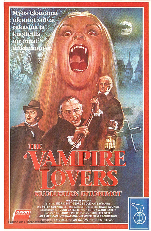The Vampire Lovers - Finnish VHS movie cover