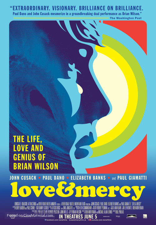 Love &amp; Mercy - Canadian Movie Poster