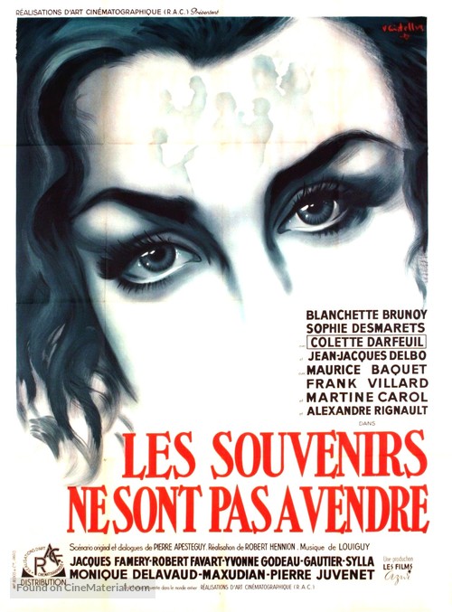 Les souvenirs ne sont pas &agrave; vendre - French Movie Poster