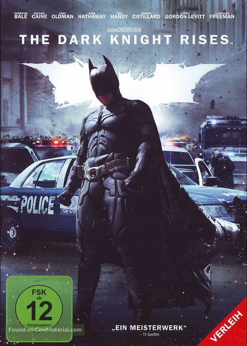 The Dark Knight Rises - German DVD movie cover