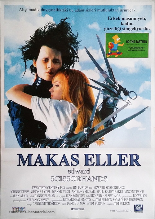Edward Scissorhands - Turkish Movie Poster