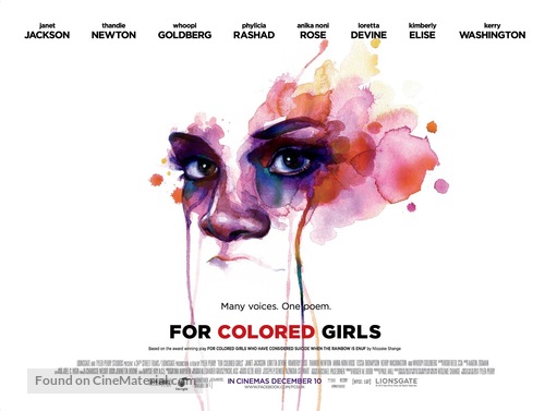For Colored Girls - British Movie Poster