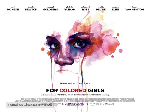 For Colored Girls - British Movie Poster