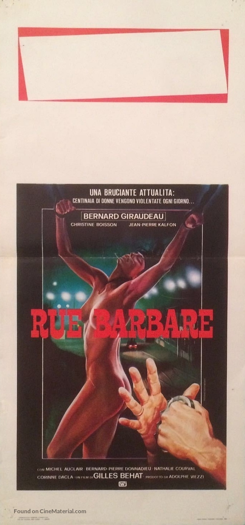 Rue barbare - Italian Movie Poster