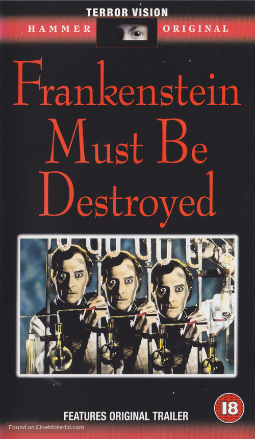 Frankenstein Must Be Destroyed - British VHS movie cover