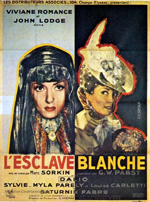 L&#039;esclave blanche - French Movie Poster
