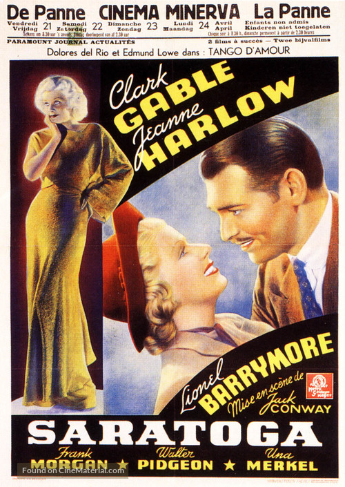 Saratoga - Belgian Movie Poster