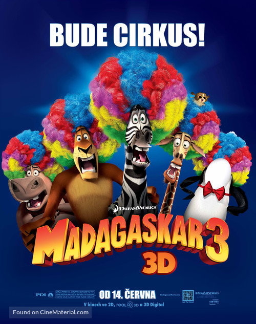 Madagascar 3: Europe&#039;s Most Wanted - Czech Movie Poster