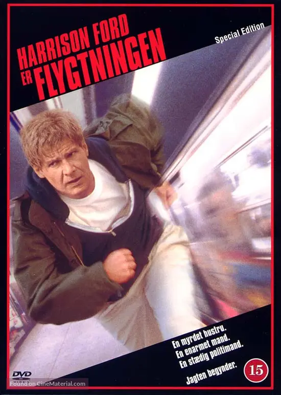 The Fugitive - Danish DVD movie cover