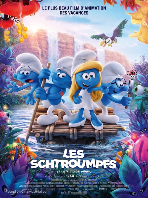 Smurfs: The Lost Village - French Movie Poster