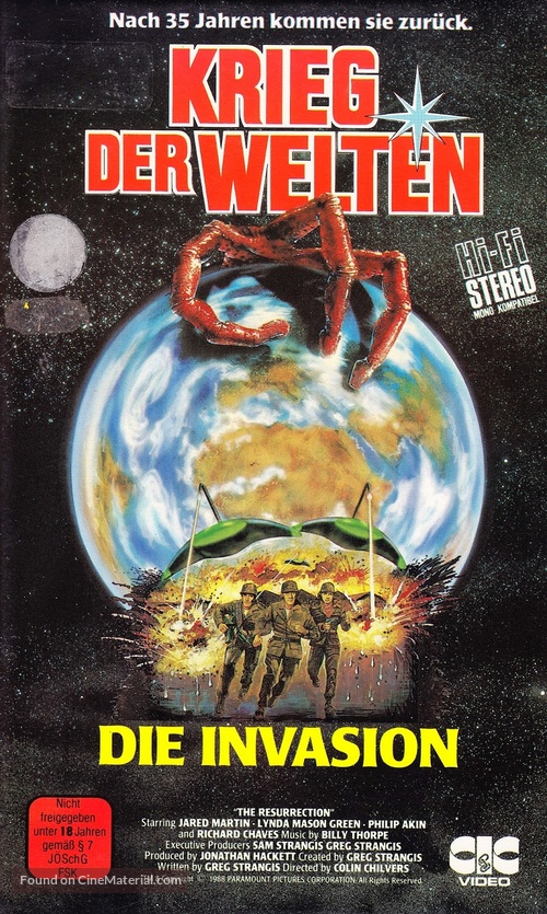&quot;War of the Worlds&quot; - German VHS movie cover
