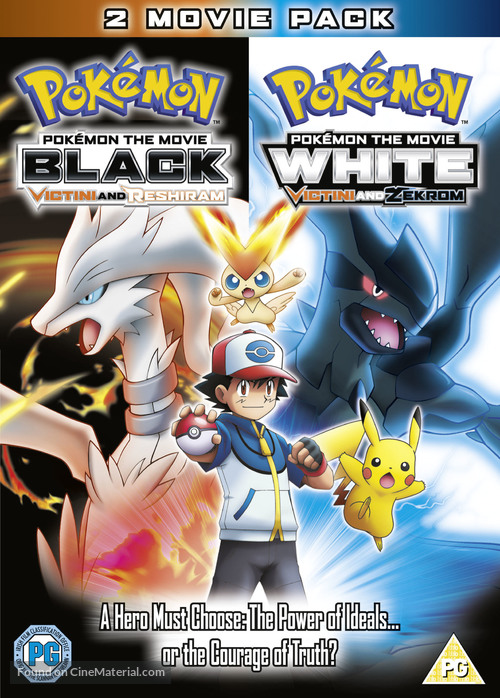 Pokemon the Movie: White - Victini and Zekrom - British DVD movie cover