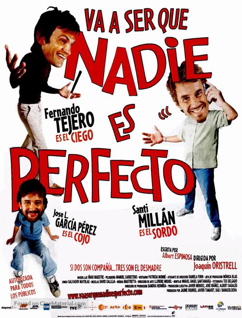 Va ser que nadie es perfecto - Spanish Movie Poster