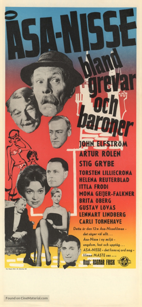 &Aring;sa-Nisse bland grevar och baroner - Swedish Movie Poster