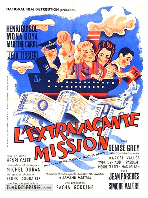 L&#039;extravagante mission - French Movie Poster