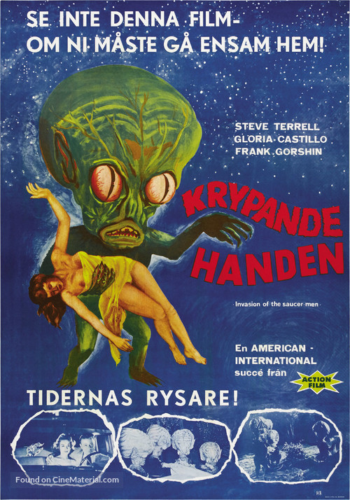 Invasion of the Saucer Men - Swedish Movie Poster