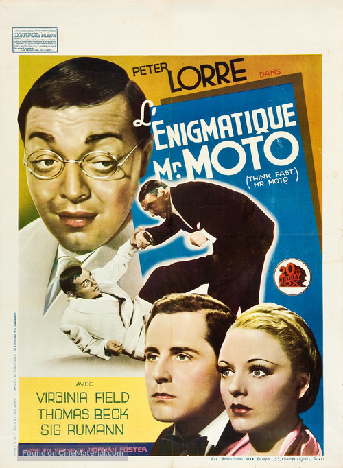 Think Fast, Mr. Moto - Belgian Movie Poster