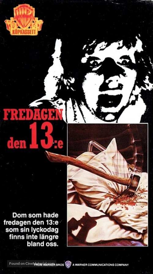 Friday the 13th - Swedish VHS movie cover