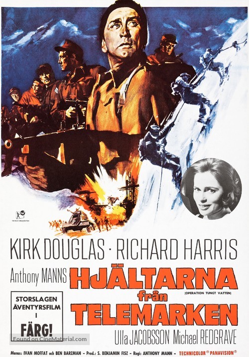 The Heroes of Telemark - Swedish Movie Poster