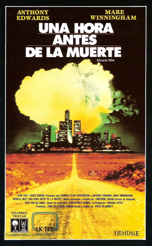 Miracle Mile - Argentinian VHS movie cover