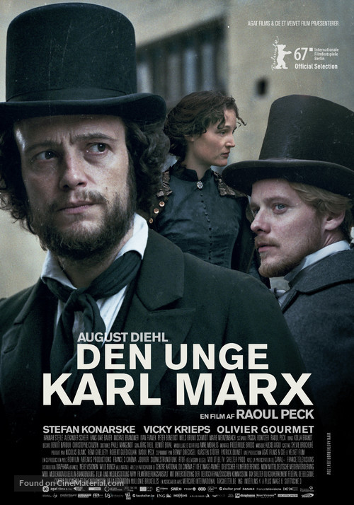 Le jeune Karl Marx - Danish Movie Poster