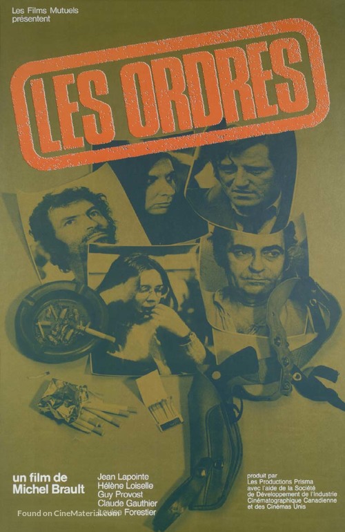 Les ordres - Canadian Movie Poster