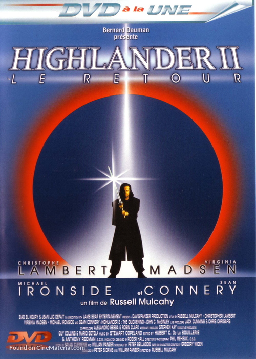 Highlander II: The Quickening - French DVD movie cover