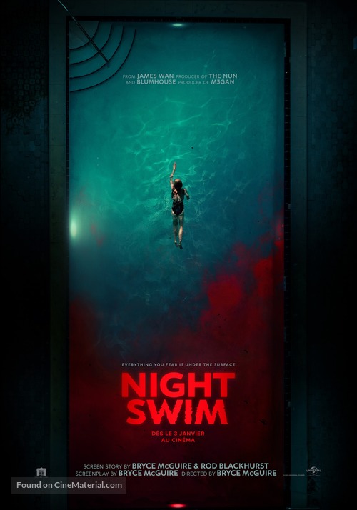 Night Swim - Belgian Movie Poster