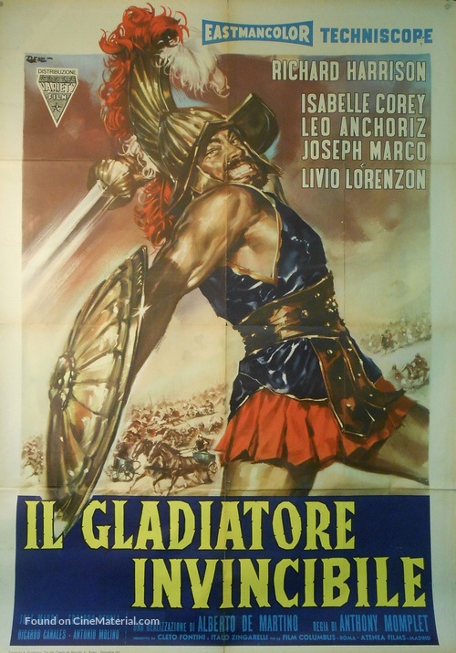 Gladiatore invincibile, Il - Italian Movie Poster