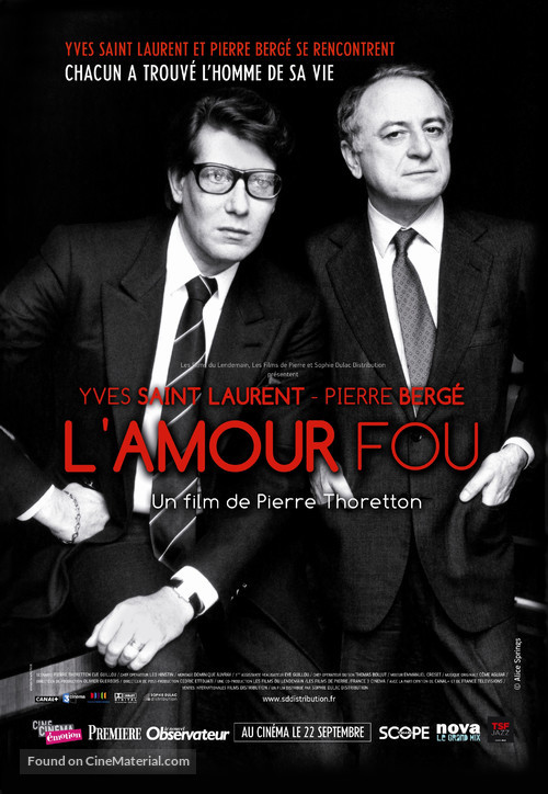Yves Saint Laurent - L&#039;amour fou - French Movie Poster